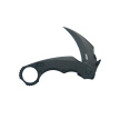 Kubey Rogue Pikal Karambit Knife Black G10, Blackwashed 14C28N by MUZI Design (KU298B)