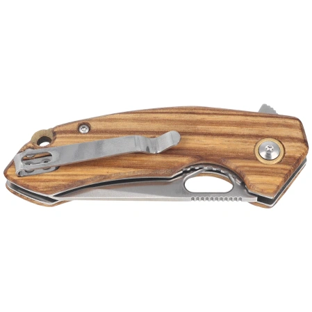 BlackFox The Corner Knife Ziricote Wood, Satin 10Cr15CoMov (BF-787 ZW)