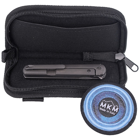 Nóż składany MKM Flame Dagger Black Titanium, Black Stonewashed M390 by Michael Zieba (MK FL02-TDSW)