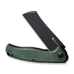 Sencut Knife Traxler Green Canvas Micarta, Black Stonewashed 9Cr18MoV (S20057C-4)