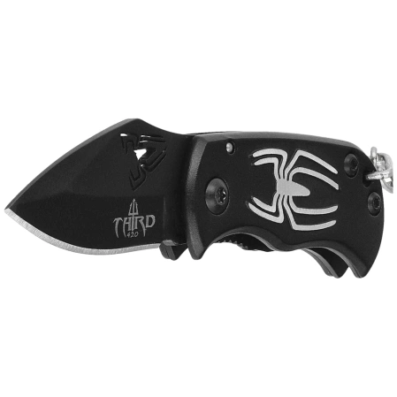 Nóż składany brelok Third Decor Habitat Spider Black Aluminium, Black 420 (N201A)