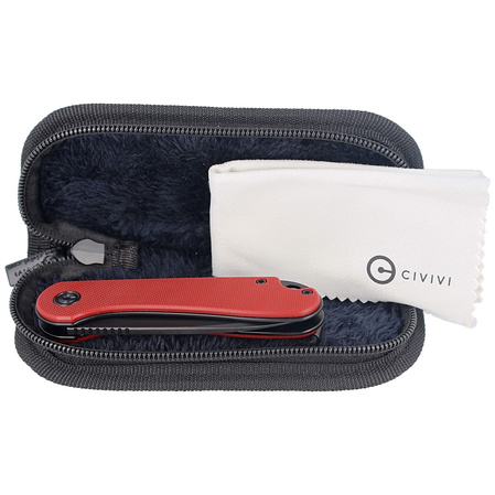 Nóż składany CIVIVI Elementum Flipper Burgundy G10, Black Stonewashed (C907A-1)