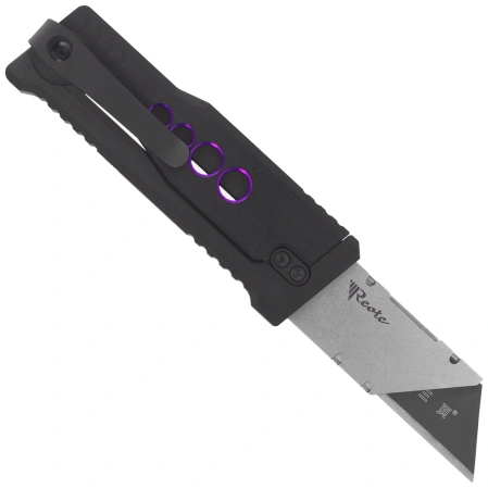 Reate EXO-U Utility Knife Black-Purple Speedhole Aluminium, Stainless Steel (EXO-U SBK.PU)