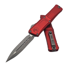 Microtech Combat Troodon Gen III D/E OTF Knife Red Aluminium, Apocalyptic M390MK by Tony Marfione (1142-10APRD)