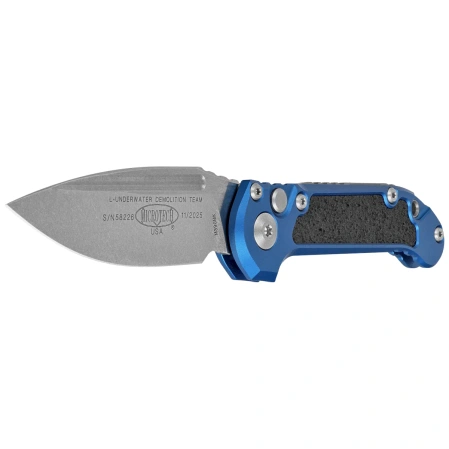 Microtech LUDT Gen III S/E Automatic Knife Blue Aluminum, Stonewashed M390MK by Tony Marfione (1135-10BL)