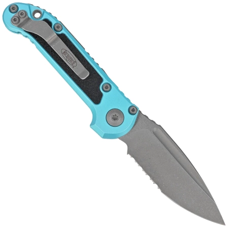 Microtech LUDT Gen III S/E Automatic Knife Turquoise Aluminum, Apocalyptic P/S M390MK by Tony Marfione (1135-11APTQ)