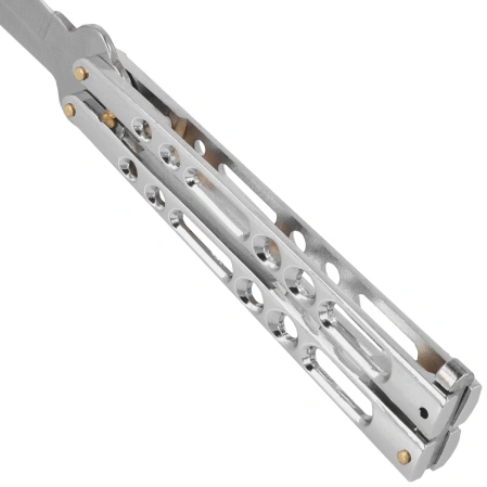 Martinez Albainox Balisong Knife Chrome Zamak, Mirror 3Cr13Mov (02053-C)