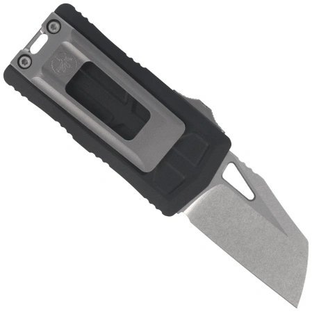 Microtech Exocet II Wharncliffe OTF Knife Black Aluminum, Stonewashed M390MK by Tony Marfione (1156-10)