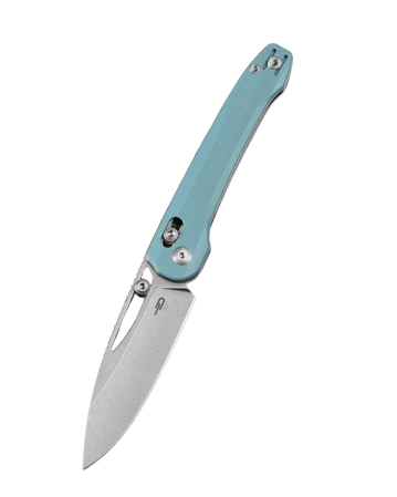 Bestech Cobber Knife Misty Blue G10, Stonewashed 14C28N by Happy as Larry (BG68C)