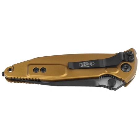 Microtech Socom Elite S/E-M Knife Tan Aluminum, Black Cerakote M390MK by Tony Marfione (160-1TA)