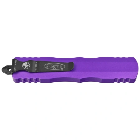 Microtech Dirac Delta D/E OTF Knife Purple Aluminum, Black M390 by Tony Marfione (227-1PU)