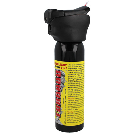 ESP Police Tornado Pepper Spray Flashlight 15% OC, 100 ml, Jet (SFL-01-100)