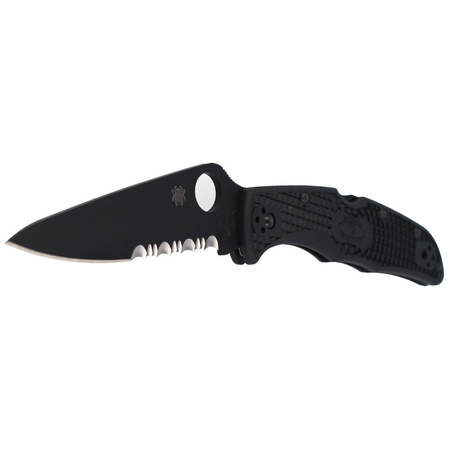 Spyderco Endura 4 FRN Black/Black Blade Combination Knife (C10PSBBK)