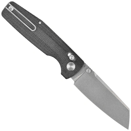 Bestech Slasher Black Micarta, Stonewashed D2 Knife (BG56A-1)