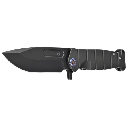 Medford Knife USMC Fighter Flipper PVD Black/Flamed Titanium, Black PVD 3V by Greg Medford