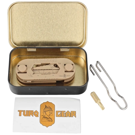 MultiTool Turq Gear Plankton Set (Tool No.1, 2, 3 ,4 ,Clips, T-25 Torx Bits, System-M srew set, washers) Ceracote Desert Sand