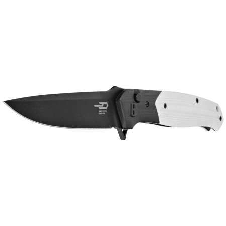 Nóż składany Bestech Swordfish Black/White G10, Black PVD 14C28N (BG62A)