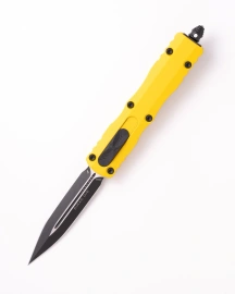 Nóż automatyczny OTF Microtech Dirac D/E Yellow Aluminium, Black M390MK by Tony Marfione (225-1YW)
