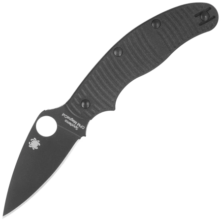 Spyderco UK Penknife Salt Knife Black G10, Black DLC MagnaCut by Sal Glesser (C94GMCBKP)