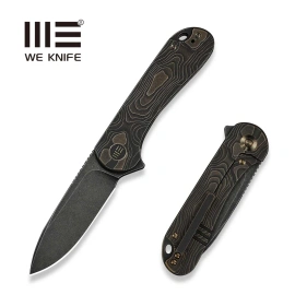 WeKnife Elementum Flipper Bronze / Black Titanium, Black Stonewashed MagnaCut (WE18062X-3)