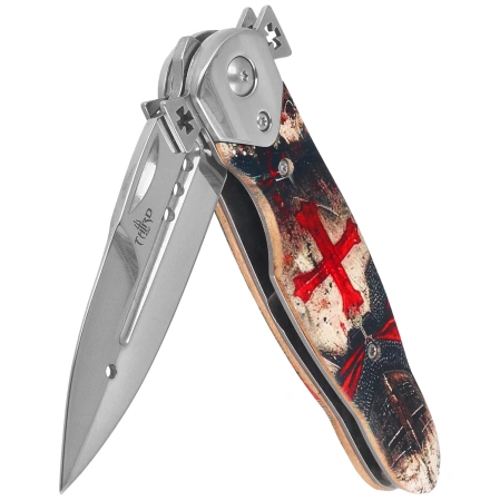 Nóż składany Third Decor Habitat N120D Templar Warrior Beechwood, Mirror 420 (TH-N120D)