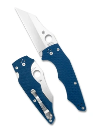 Spyderco YoJumbo Knife Cobalt Blue G10, Satin SPY27 by Michael Janich (C253GPCBL)