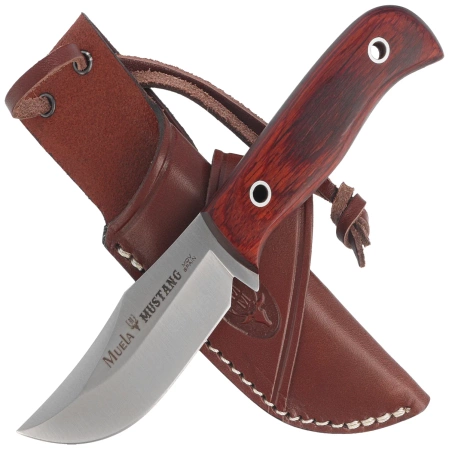 Muela Mustang-8R Red Pakka Wood, Satin X50CrMoV15 knife