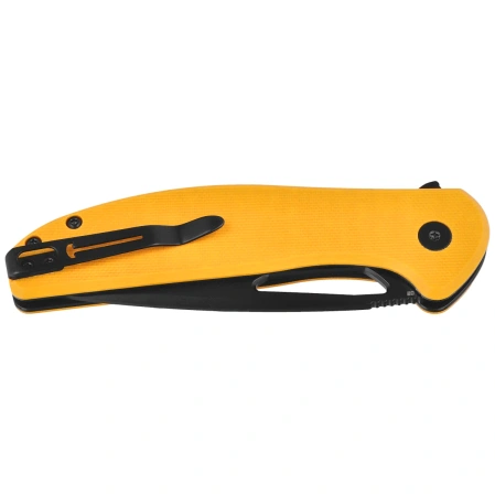Nóż składany Bestechman Whalefin Yellow G10, Black PVD D2 (BMK18E)