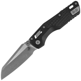 Microtech MSI Mini S/E Knife Frag Black Aluminum, Apocalyptic M390MK by Tony Marfione (210M-10APFR)