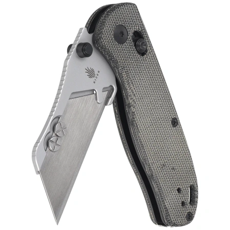 Kizer Uti Bear 1 Knife Black Micarta, Bead Blasted SK5 / 50Cr15MoV by Azo (V3619JA3)