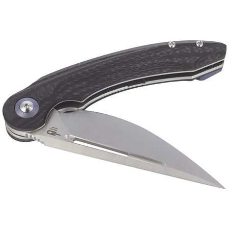 Bestech Knife Irida Carbon Fiber / Black G10, Satin 14C28N by Kombou (BG25D)