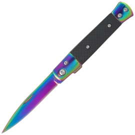 Nóż składany Third Decor Habitat N118W Black Aluminium/Rainbow Steel, Rainbow 420 (TH-N118W)