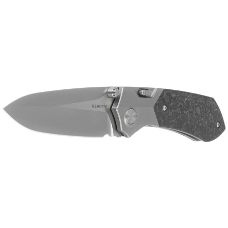 Nóż składany Remette RT-Meteor Gray Titanium/Shredded Carbon Fiber, Pearlescent M390 (RTPT-E)