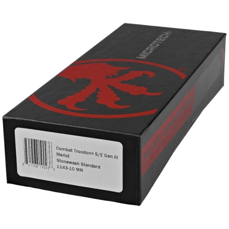 Microtech Combat Troodon Gen III S/E OTF Knife Merlot Aluminum, Stonewashed M390MK by Tony Marfione (1143-10MR)