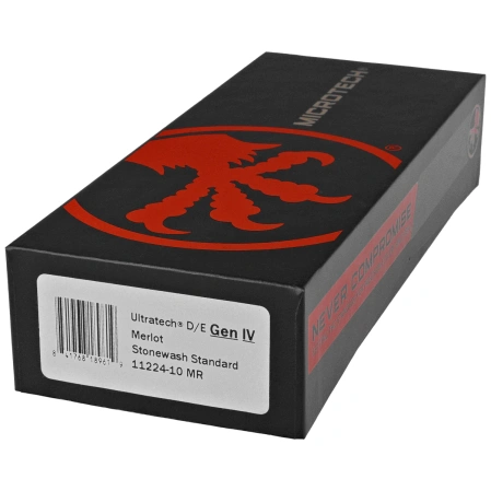 Nóż automatyczny OTF Microtech Ultratech Gen IV D/E Merlot Aluminium, Stonewashed M390MK by Tony Marfione (11224-10MR)