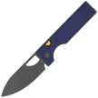 Kizer Little Ringbo Knife Blue Aluminum, Gray PVD / Stonewashed AEB-L by Matija Milović (V3708A3)