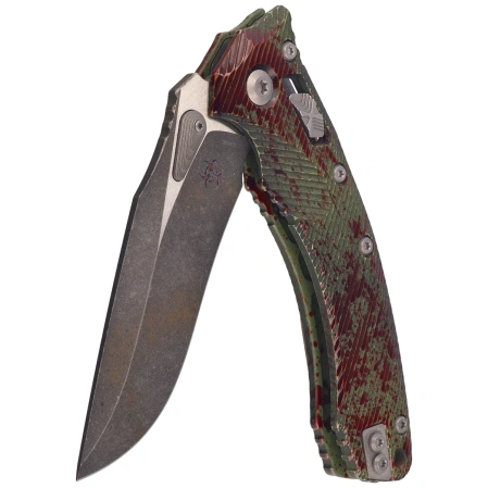 Nóż składany Microtech Amphibian Ram-Lok S/E Outbreak Fluted Aluminium, Outbreak M390MK by Tony Marfione (137RL-1FLOBS)