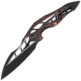 Nóż składany WeKnife Arrakis LE Black Titanium / Copper Foil Carbon Fiber, Black Stonewashed / Satin Vanax by Elijah Isham (906CF-E)