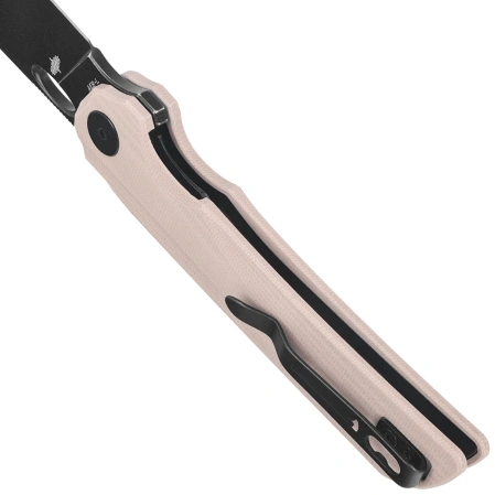 Bestechman Smuga Knife Champagne G10, Black PVD Stonewashed AEB-L by Kombou (BMK22F)