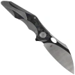 Bestech Nogard Grey Titanium/Black Blue Marbled Carbon Fiber, Satin/Black Stonewashed M390 by Kombou Knife (BT2105A)