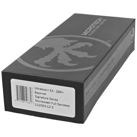 Nóż automatyczny OTF Microtech Ultratech Gen III EX-ZBP Bayonet Black Aluminium, Stonewashed F/S M390 by Tony Marfione (1120EX-12S)