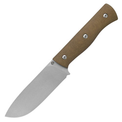 Maserin Woodsman 917/PM Knife Brown Solid Paper Stone, Stonewashed Nitro X7 by Igor Bortolussi