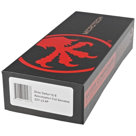 Microtech Dirac Delta D/E OTF Knife Black Aluminum, Apocalyptic F/S by Tony Marfione (227-12AP)