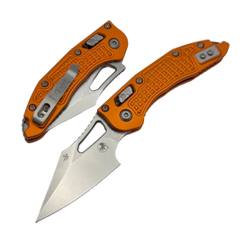 Nóż składany Microtech M-Stitch Ram-Lok S/E Orange Frag Aluminium, Stonewashed M390MK by Borka Blades and Tony Marfione (169MRL-10FROR)
