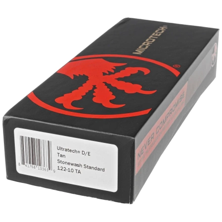 Microtech Ultratech D/E OTF Knife Tan Aluminum, Stonewashed M390 by Tony Marfione (122-10TA)