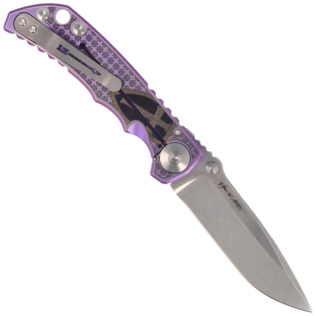 Nóż składany Spartan Blades Harsey Folder ''Templar Purple'' Titanium, Stonewashed MagnaCut by William W. Harsey (SF5TEMP)