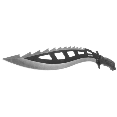 Machete Third Decor Habitat Yakuza Knife Black Rubberized ABS, Satin/Black 420 (H0300N)
