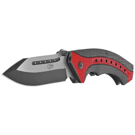 Herbertz Knife Black-Red Aluminum, Black 420 (10000350)