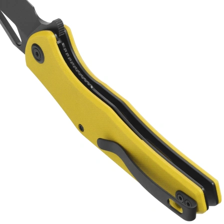 Nóż składany Kubey Phemius Yellow G10, Blackwashed 14C28N (KU149E)