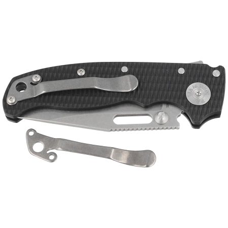 Nóż składany Demko AD20.5 Clip Point Black G10, Stonewashed CPM S35VN by Andrew Demko (205-S35-CPB)